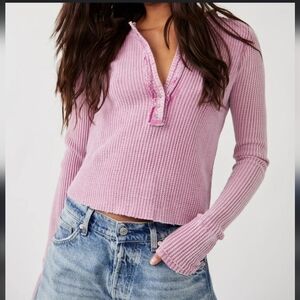 Free People Colt Top size Large Bubbletea Henley